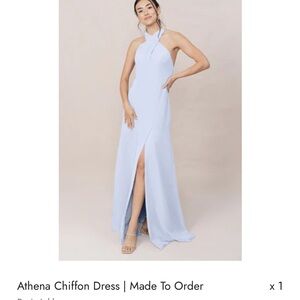 Athena Chiffon Dress - Light Blue